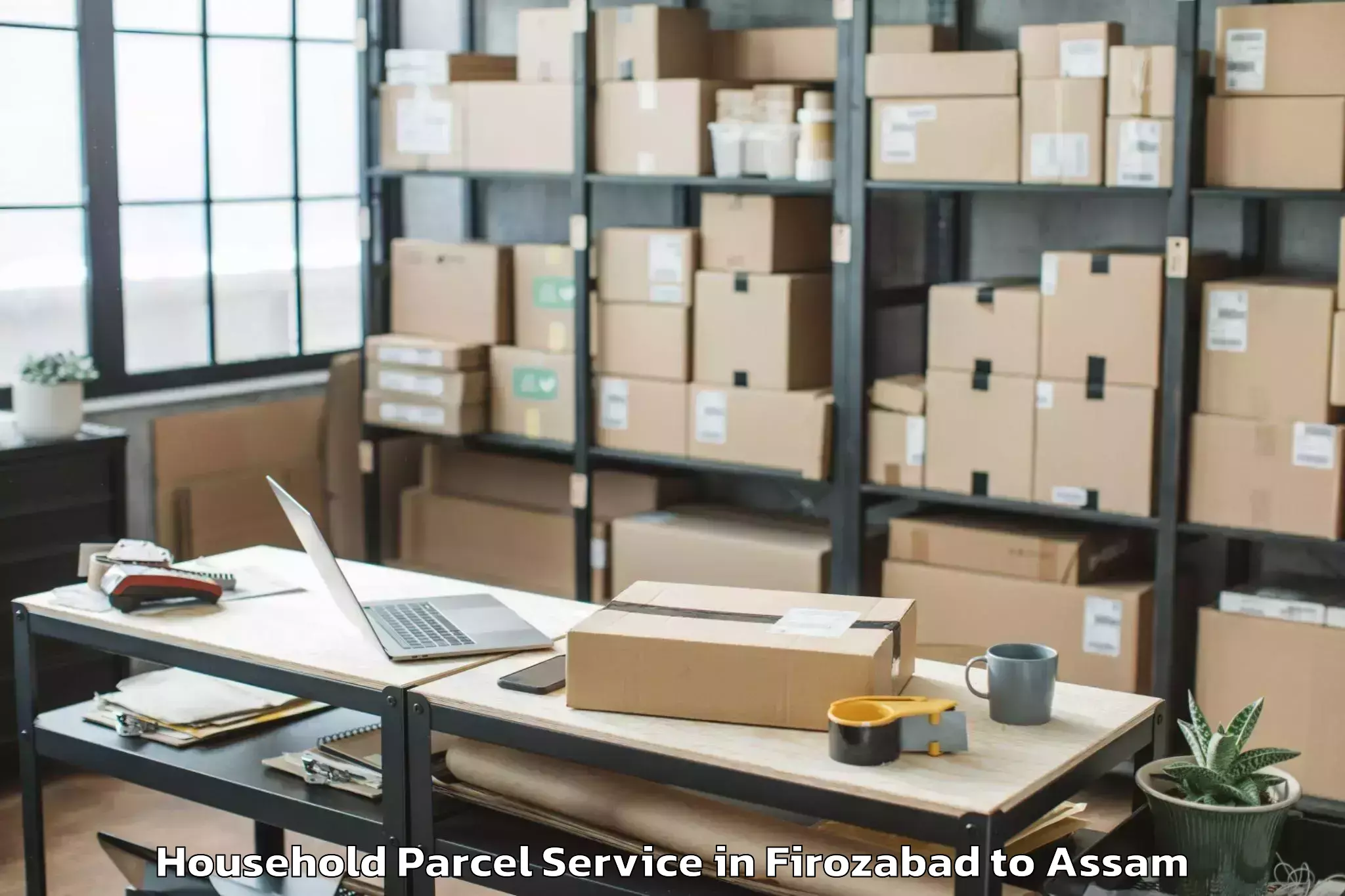 Professional Firozabad to Kalaigaon Pt Household Parcel